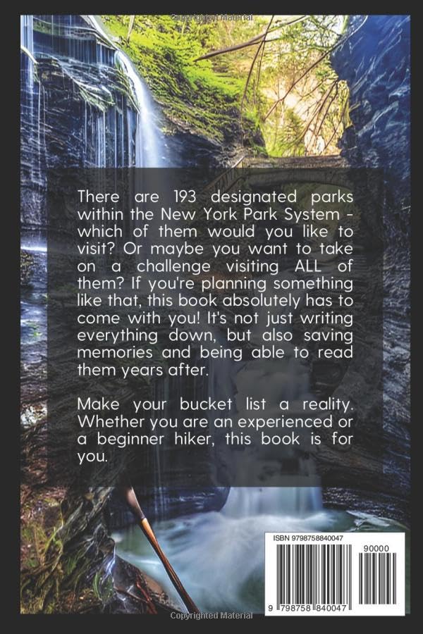 New York State Parks Bucket List: Travel Log & Memory Journal | America Passport & Stamp Book | Trip Planner & Outdoor Adventure Log List Guide