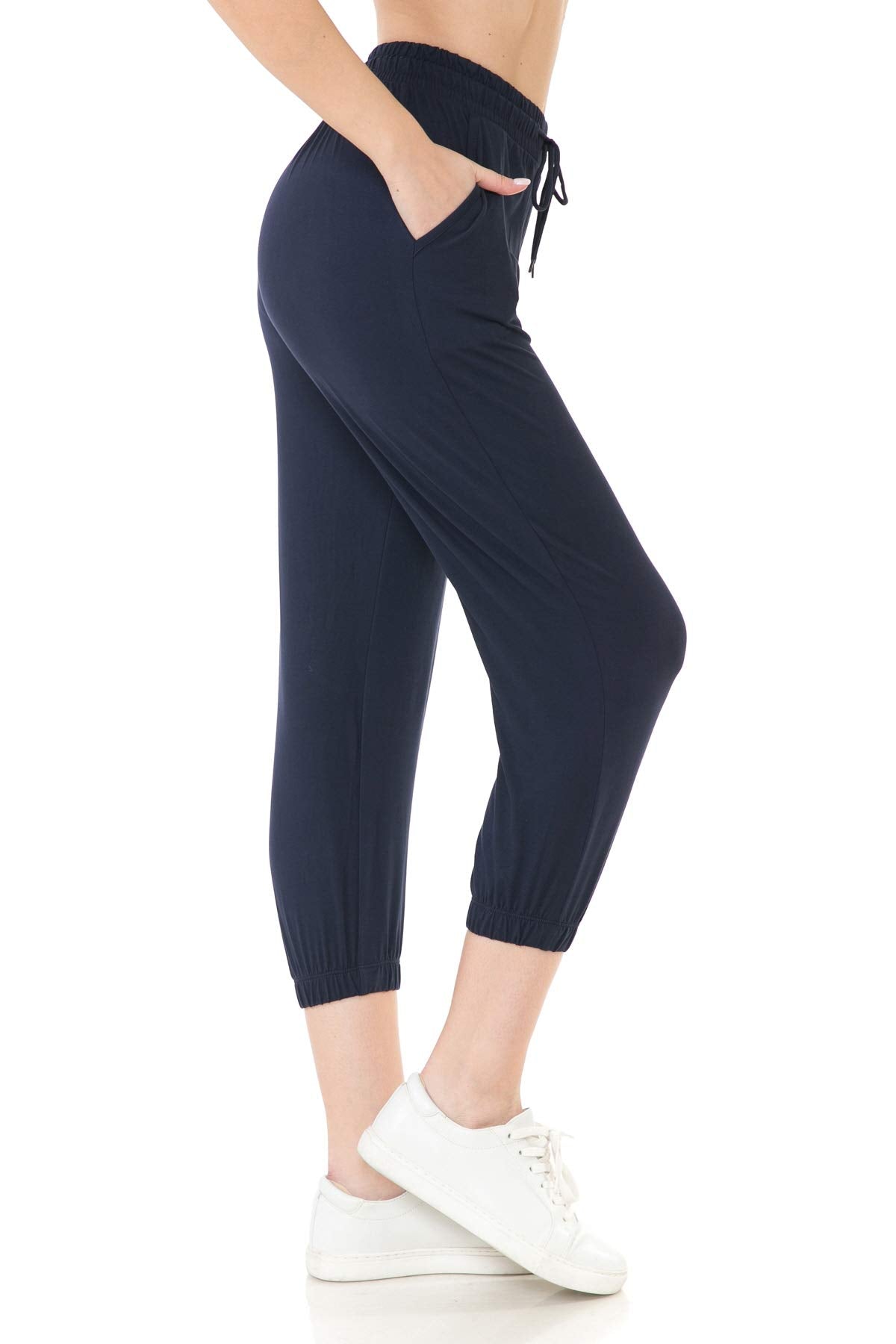 Leggings Depot Women's Relaxed-fit Jogger Track Cuff Sweatpants with Pockets for Yoga, Workout