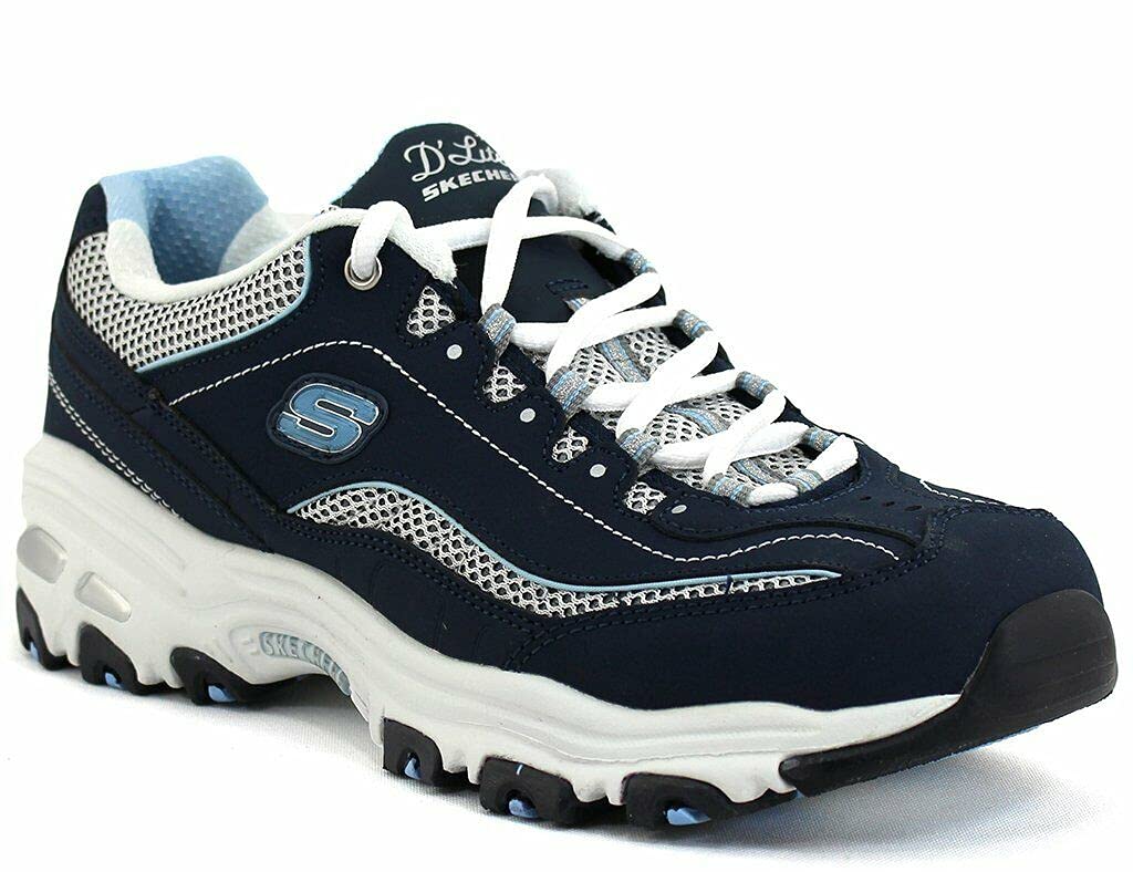 Skechers Women's D'Lites-Life Saver Memory Foam Lace-up Sneaker