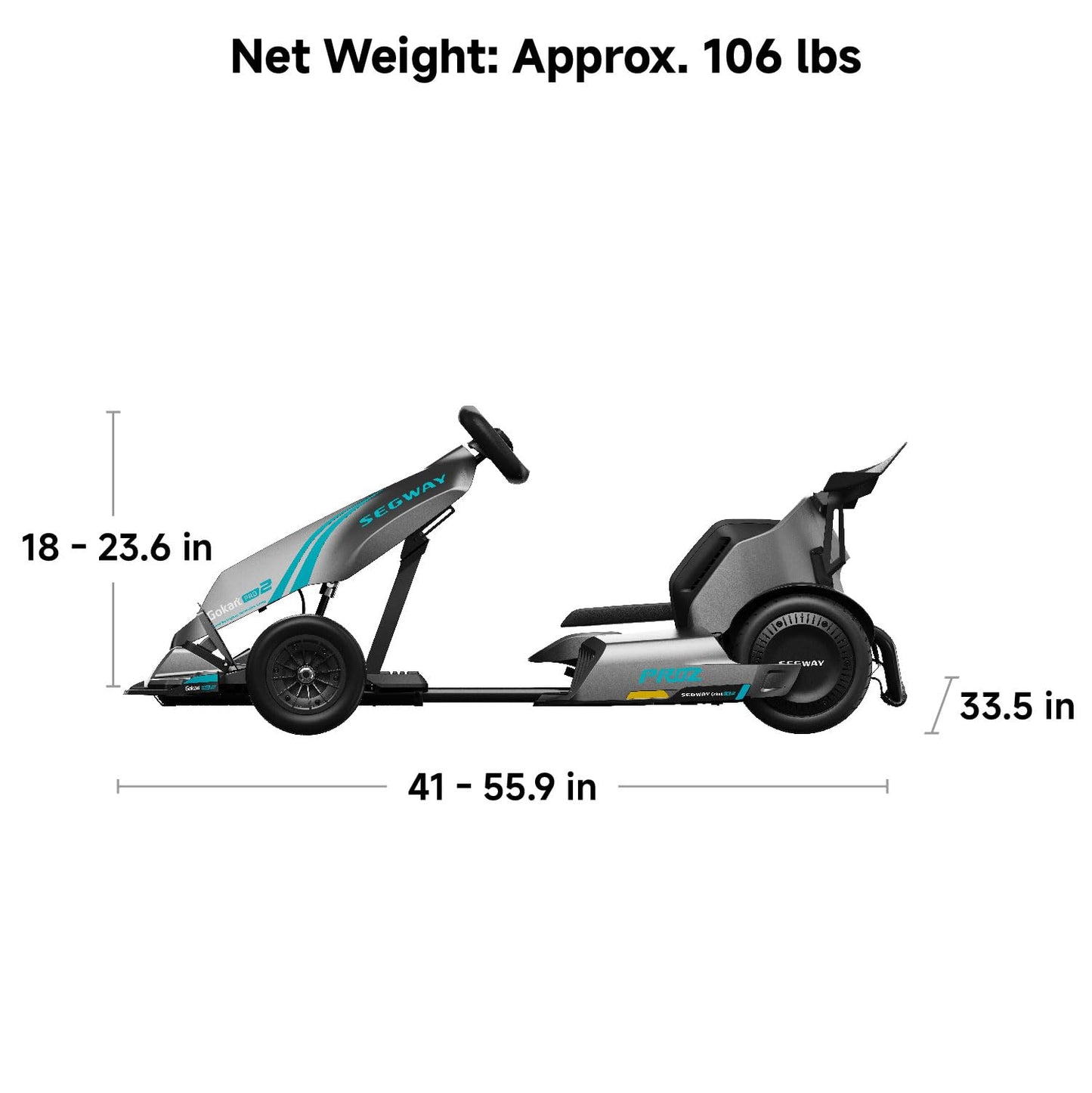 Segway Ninebot Gokart Pro and Gokart Pro 2, Electric Go Kart with Enhanced Safety Features, High-Speed Racing and Immersive Gaming Combo, Ultimate Drift Experience for Ages 14+, Up to 15.5 Miles