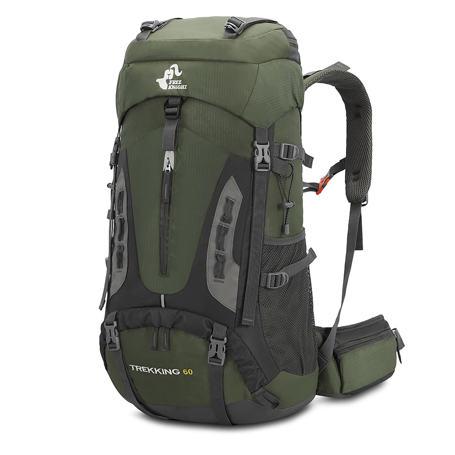 Bseash 60L Hiking Camping Backpack with Rain Cover, Waterproof Large C –