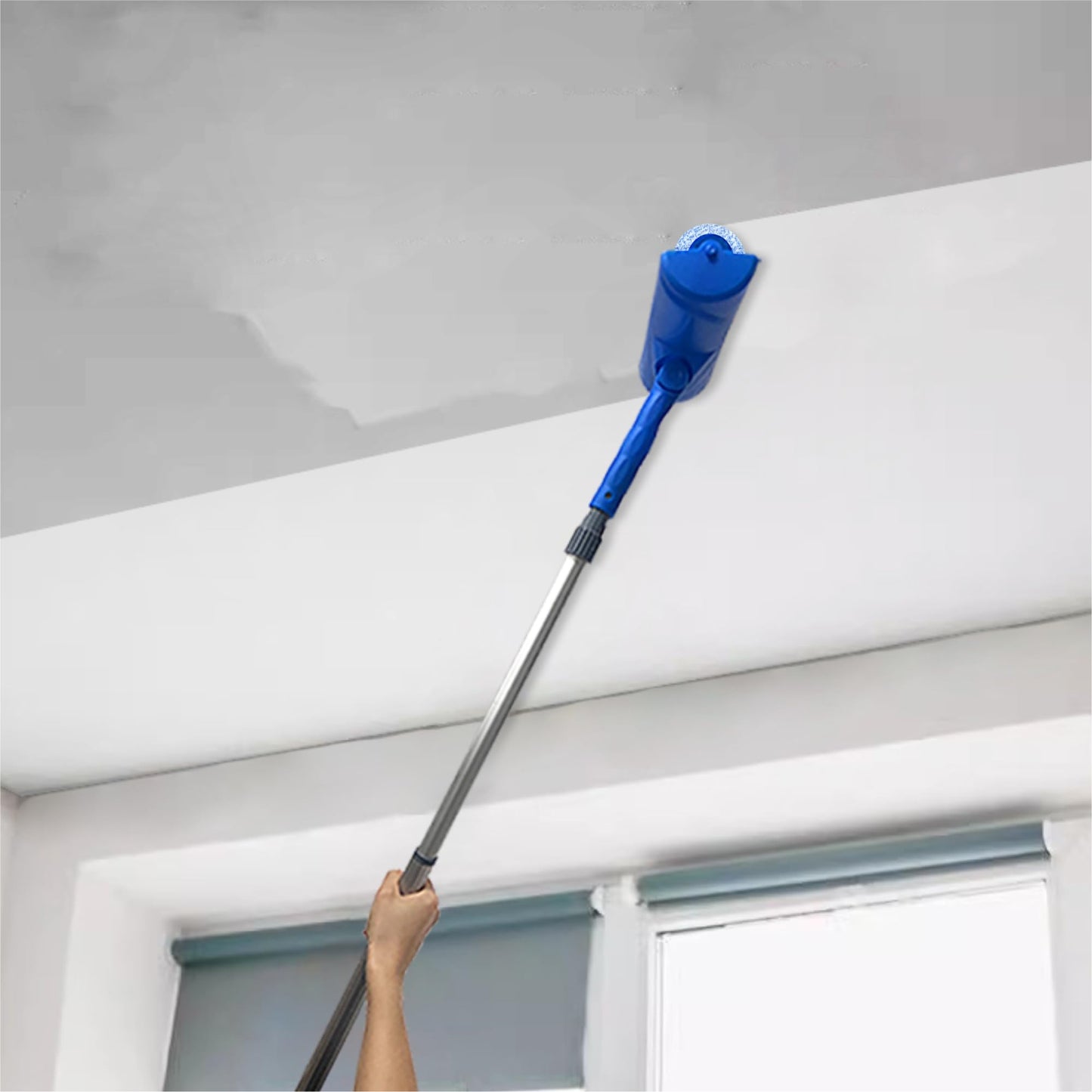 10 Inch Ceiling Paint Roller with Shield Roller and Shield with Adjustable Head Ceiling Paint Roller No DripRoller Without Splatter Paint Brush for Painting Ceilings Walls(EL01152)