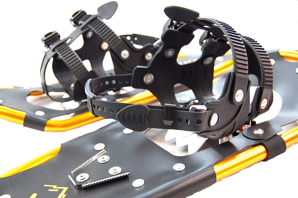 Xtrempro Snowshoes Snow Terrain Lightweight Ergonomic Design Lightweight Aluminum Alloy with 13 Point Crampons 120/160/210/300 lbs. Capacity- 21"/25"/30”/36" (Gold, 21)