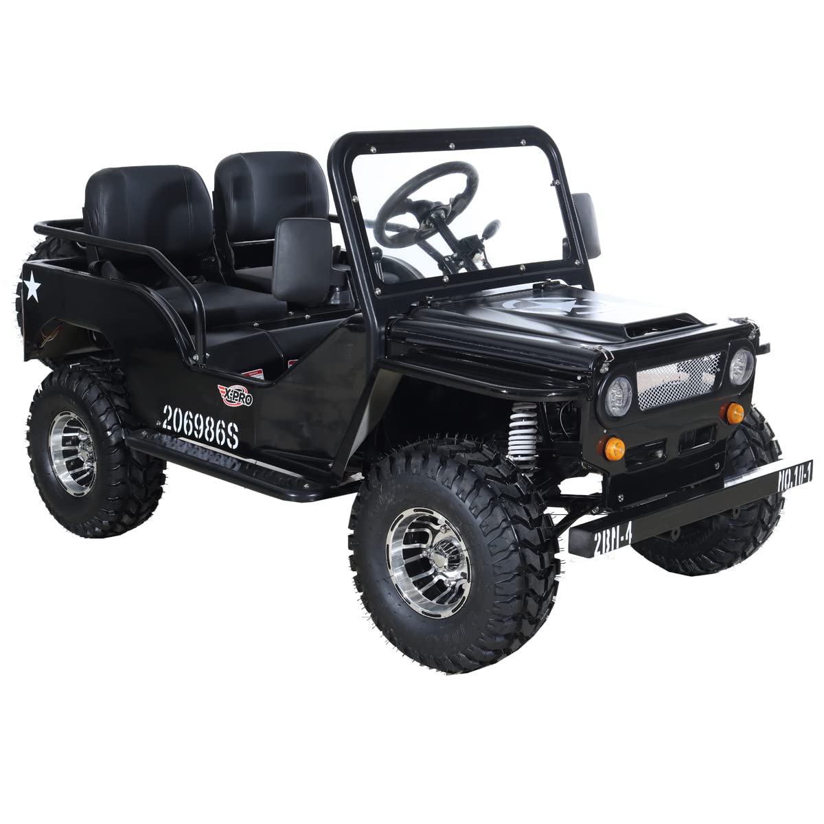 X-PRO Ranger 125 125cc Go Kart with 3-Speed Semi-Automatic Transmission w/Reverse, Big 18" Aluminium Rim Wheels!(Red)