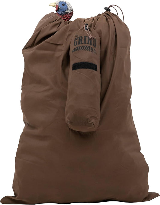 THE GRIND Dark Earth Solid Turkey Decoy Bag, Turkey Decoy Storage Bag with Adjustable Backpack Straps
