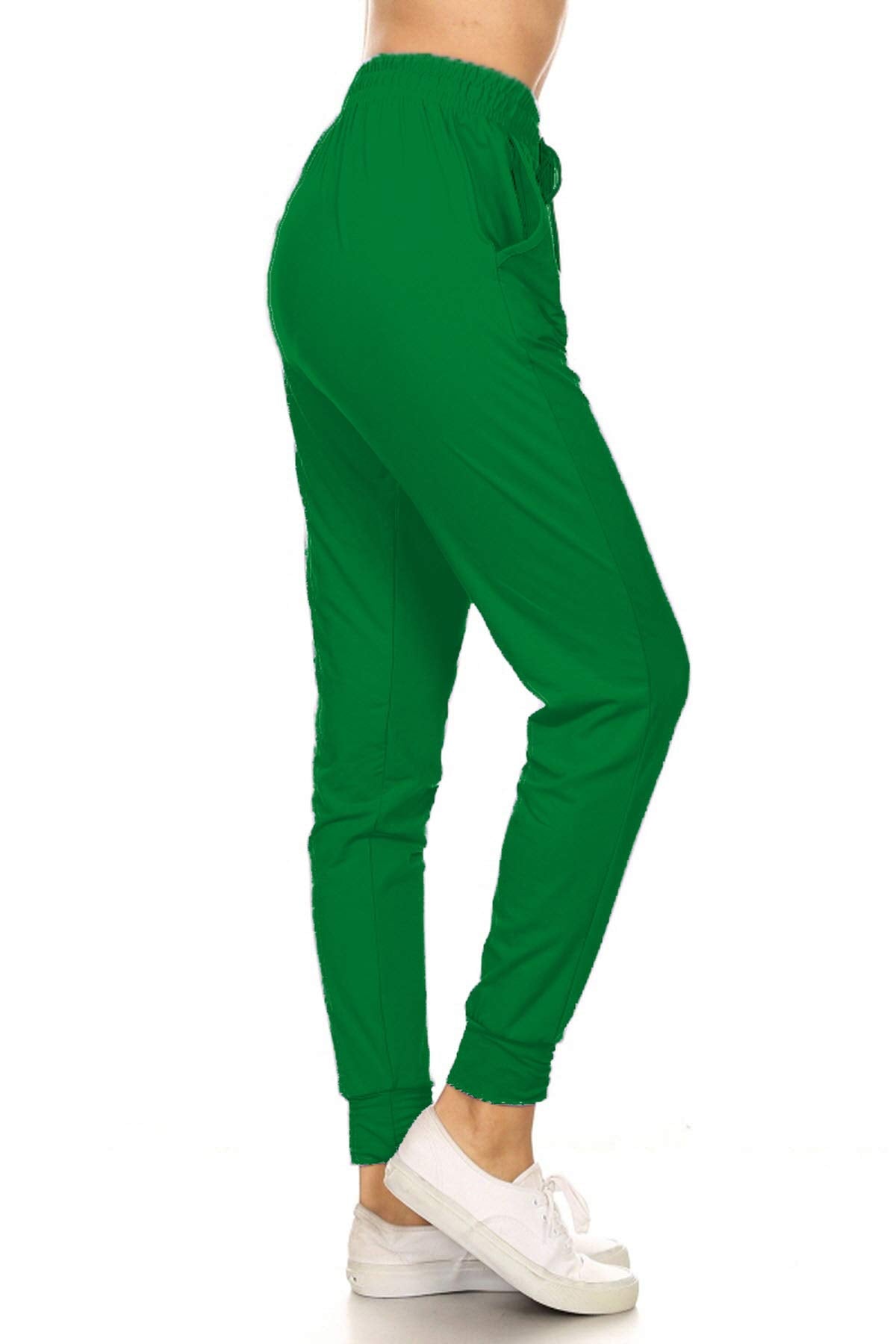 Leggings Depot Women's Relaxed-fit Jogger Track Cuff Sweatpants with Pockets for Yoga, Workout