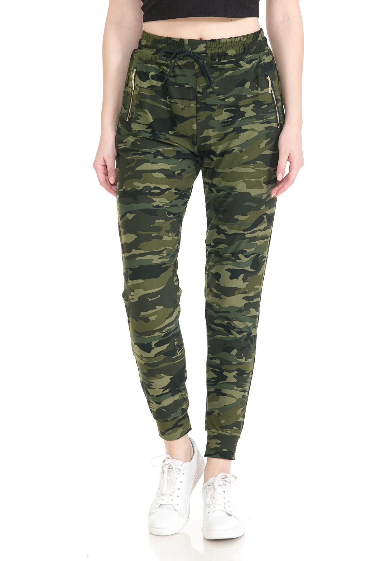 Leggings Depot Women's Relaxed-fit Jogger Track Cuff Sweatpants with Pockets for Yoga, Workout
