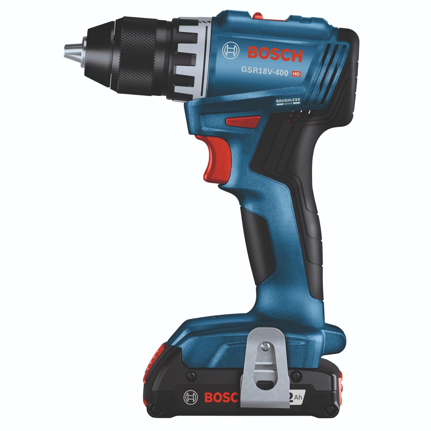 BOSCH GSR18V-400B12 18V Compact Brushless 1/2 In. Drill/Driver Kit with (1) 2.0 Ah SlimPack Battery