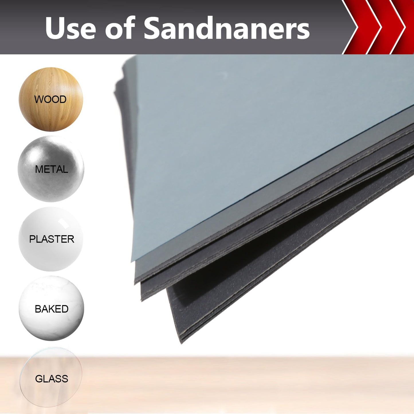 24 Pcs Sandpaper, Wet & Dry Sandpaper Assortment 60/120/320/600/800/1000/1500/2500 Grit Sand Paper for Wood Metal Automotive Drywall Plastic 9 × 11 inch Sandpaper Sheets