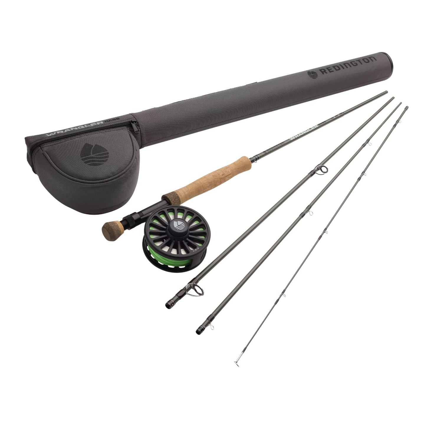 Redington Wrangler Fly Fishing Kit, Medium Fast Action Rod, Crosswater Reel, Fly Line, Leader, & Carrying Case