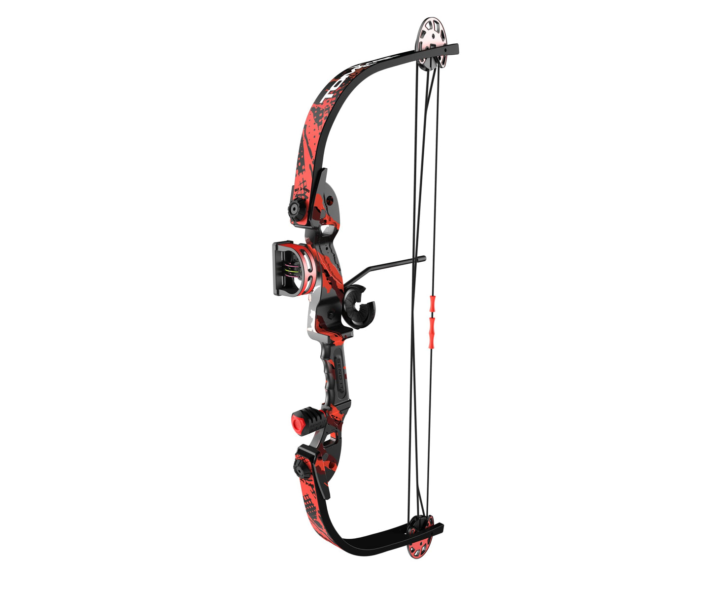 Barnett Tomcat Youth Compound Bow, Right-Handed Bow for Young Archers 8+, 17-22lb Draw Weight, 18-22in Draw Length, with 3 Pin Fiber Optic Sight, 2 Arrows, Attached Quiver