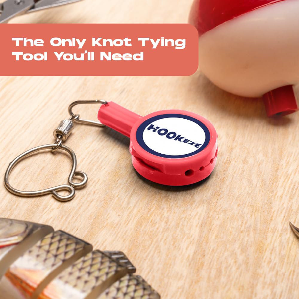 HOOK-EZE Fishing Knot Tying Tool | Protect from Fish Hooks | Tie Fishing Knots Easily | Cool Gadgets for Fishermen | Ice Fly Fishing | Fishing Accessories for Beginner Anglers | Nail Knot Tool