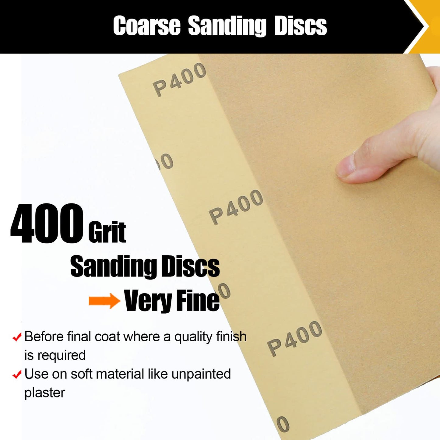 50 Pcs 1/4 Sheet Sandpaper, Premium Sand Paper 80/120/150/220/320/400 Grit Sandpaper Sheet Sand Paper Assortment for Wood Metal Automotive Palm Sanders 5.5" x 4.5"