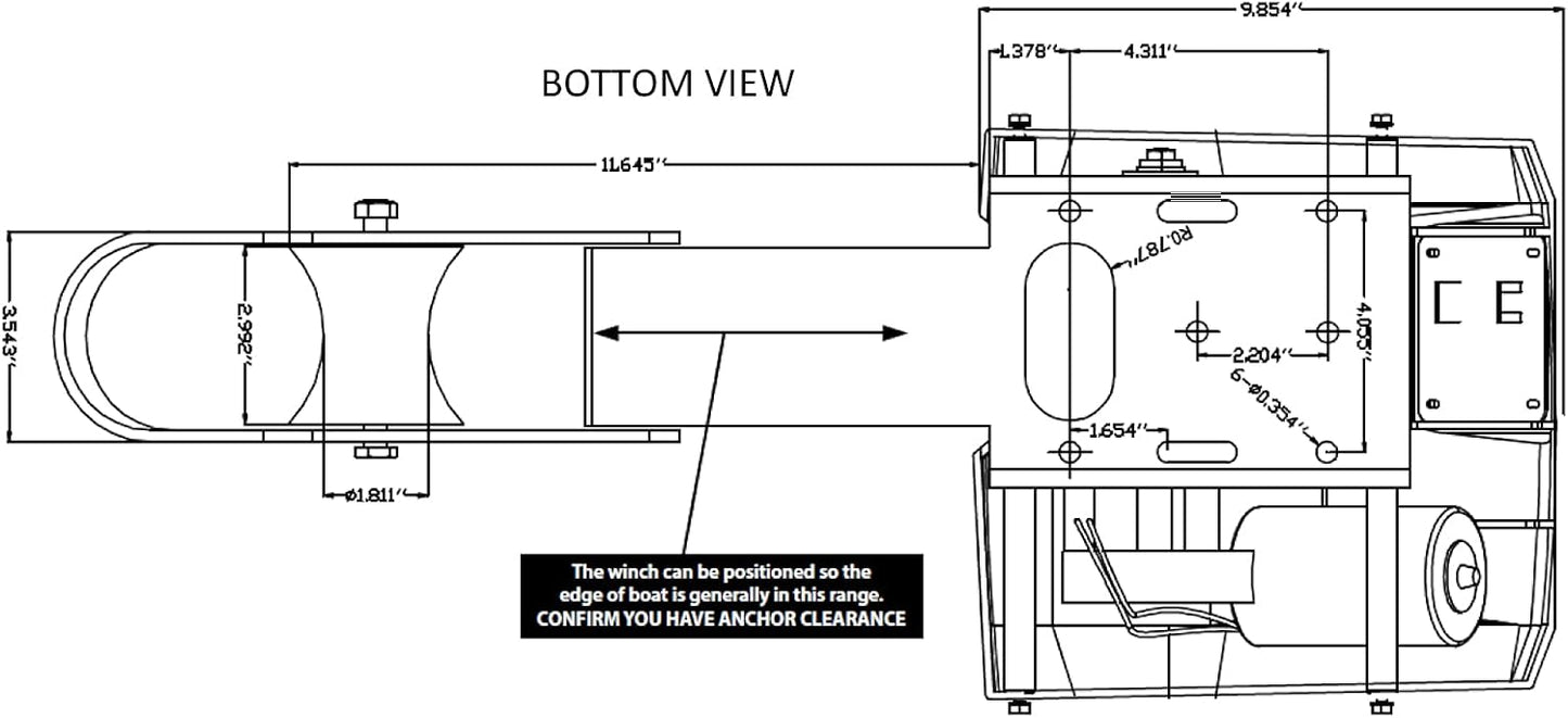 12V Up to 35 LBS Electric Marine Anchor Winch, Saltwater Boat Anchor Windlass Kit, Heavy Duty Towing Winches for Fishing Boat Pontoon Boat (White, 35 LBS)