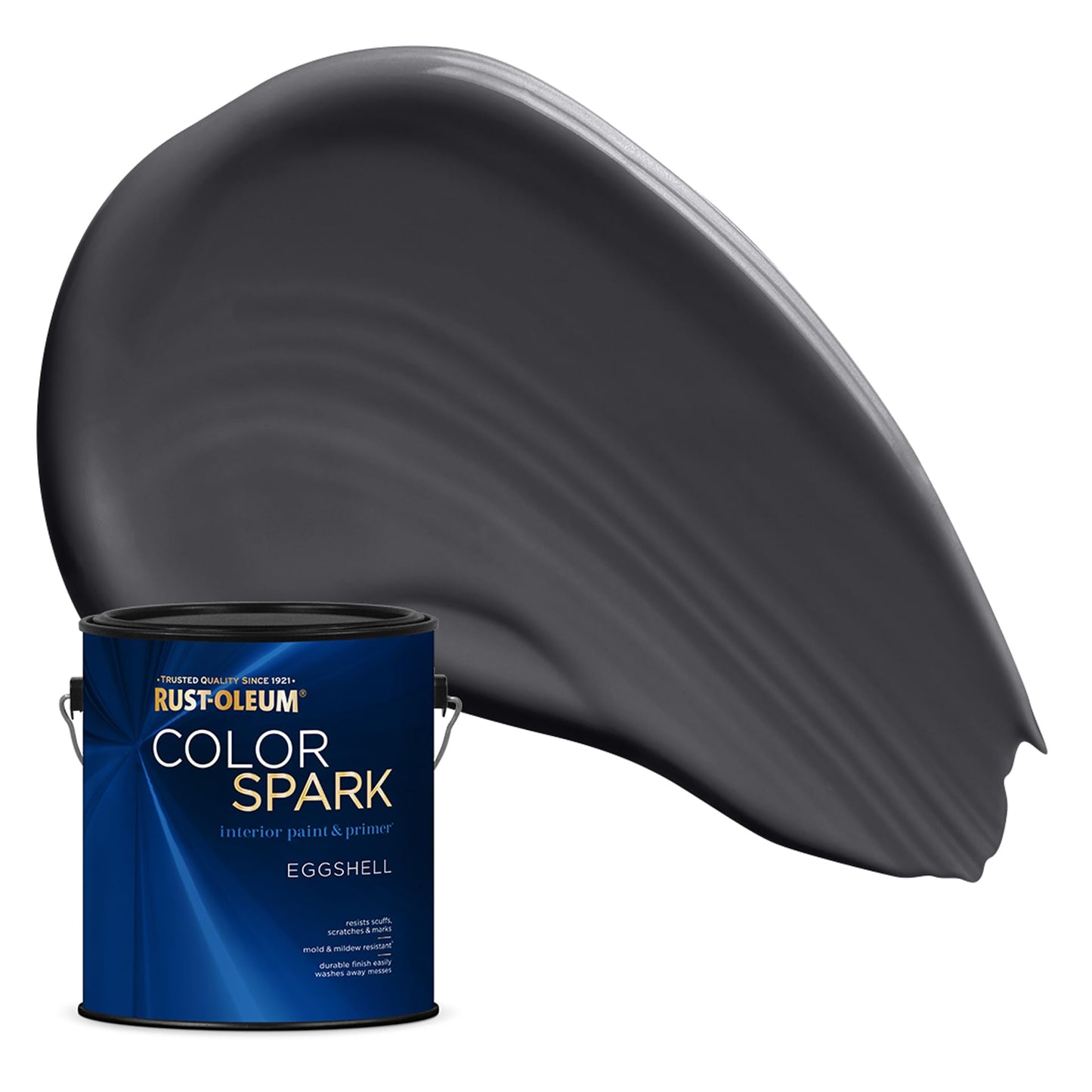 Rust-Oleum Color Spark Interior Paint and Primer in One, Eggshell, Black, 1 Gallon