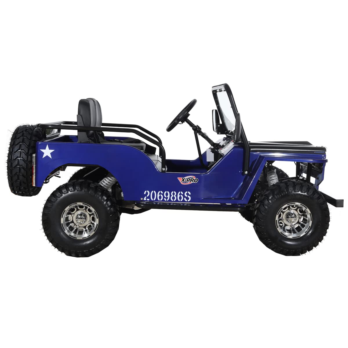 X-PRO Ranger 125 125cc Go Kart with 3-Speed Semi-Automatic Transmission w/Reverse, Big 18" Aluminium Rim Wheels!(Red)