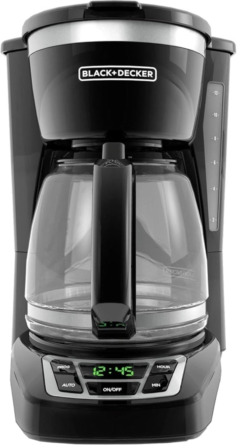 BLACK+DECKER 12-Cup* Programmable Coffee Maker, Black, CM1160B