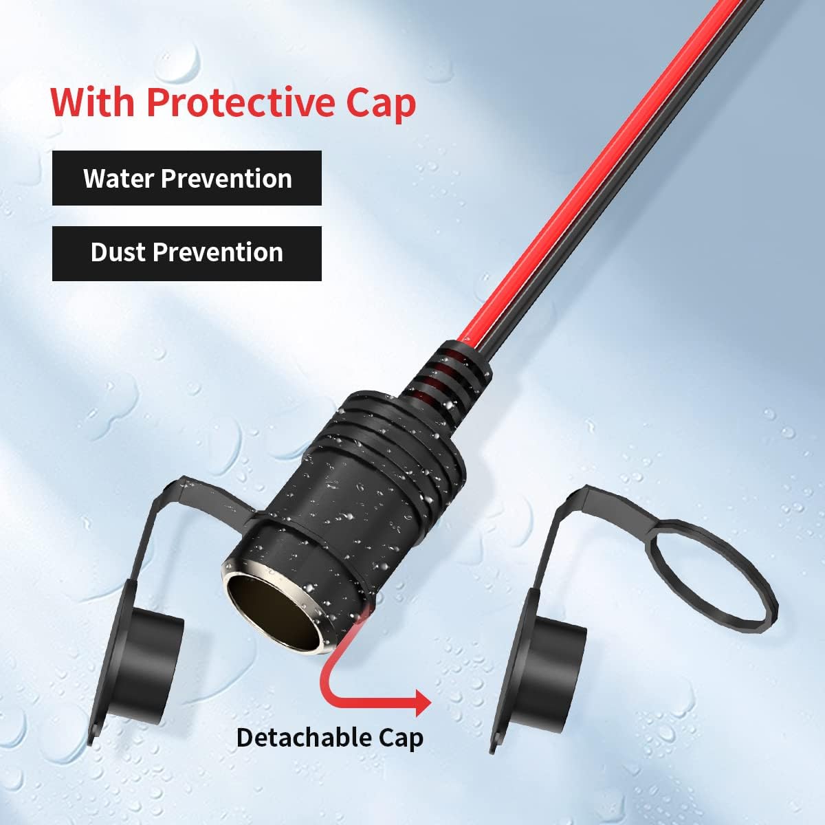 14AWG Cigarette Lighter Extension Cord 12V Cigarette Lighter Male Plug to Female Socket Extension Cable for Air Compressor Tire Inflators(10FT)