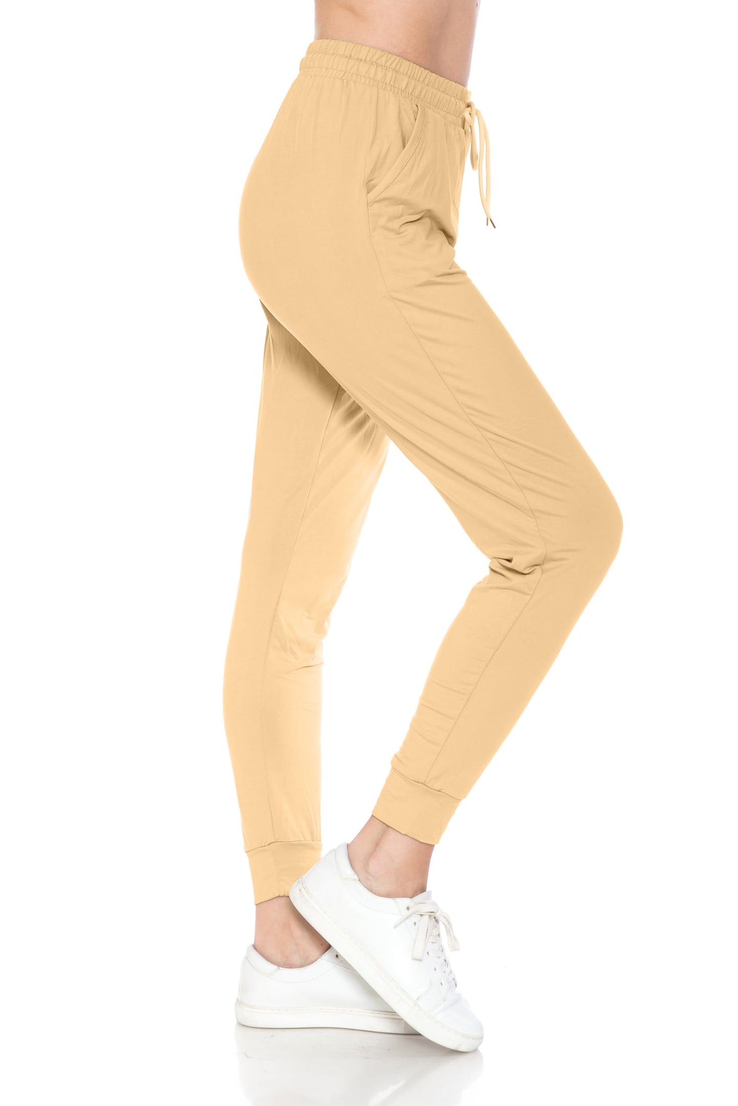 Leggings Depot Women's Relaxed-fit Jogger Track Cuff Sweatpants with Pockets for Yoga, Workout