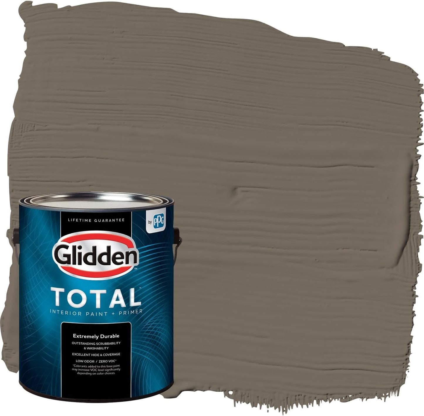 Glidden Interior Paint + Primer: Beige/Toasted Almond, One Coat, Semi-Gloss, 1-Quart