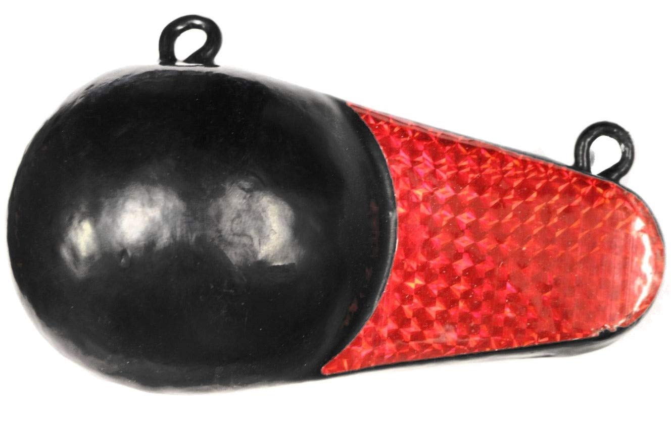 MarineNow Coated Downrigger Oval Canon Ball Weight with Fin Choose Weight