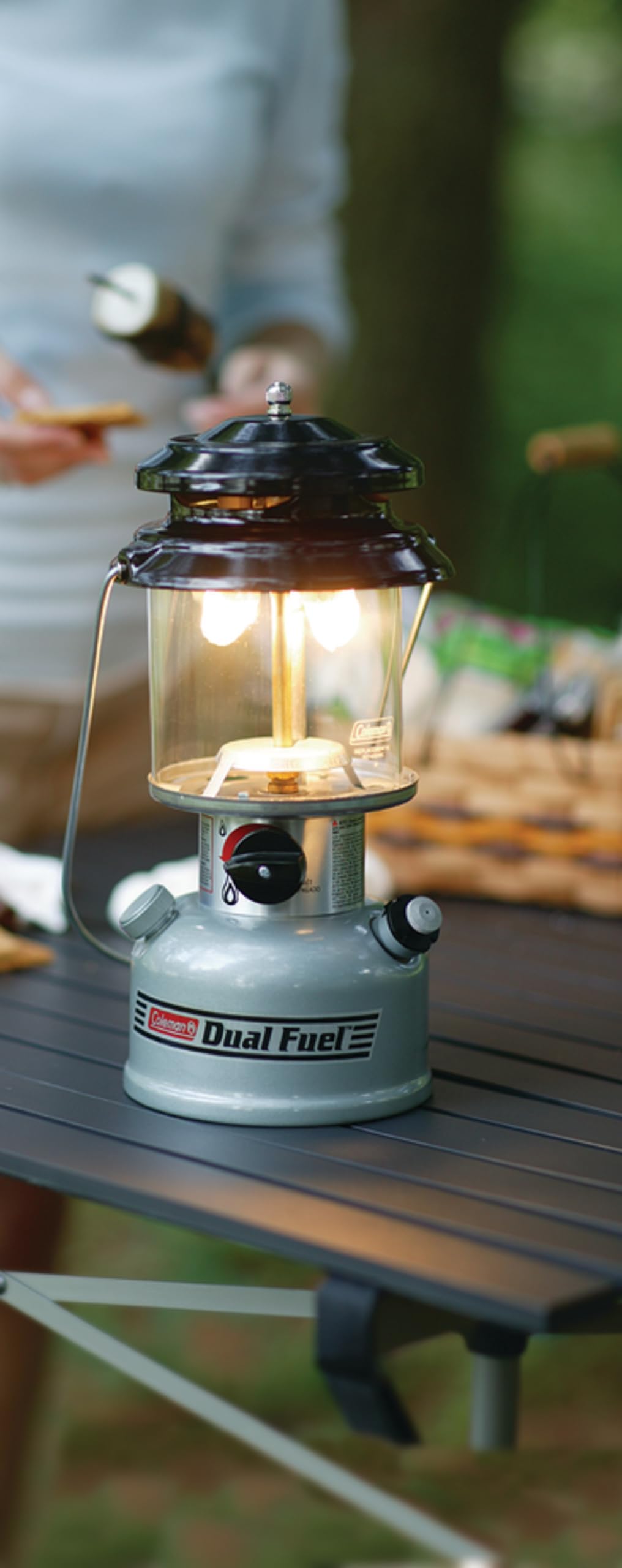 Coleman Premium 700L Dual-Fuel Lantern with Adjustable Brightness & Carry Case, Mantles & Filter Funnel Included