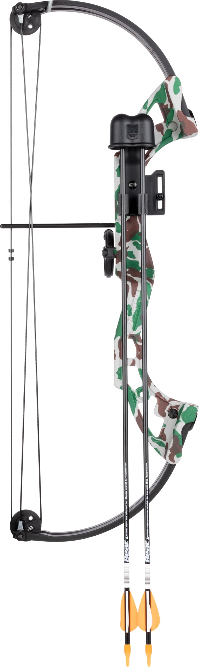 Bear Archery Brave Bow Set for Youth, Recommended Ages 8-12, Right Handed, Continuous Draw Weight Up to 25 lb., Continuous Draw Length Up to 19.5-inches