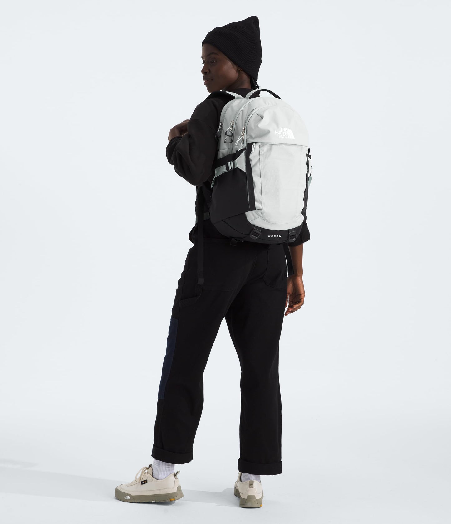 THE NORTH FACE Recon Everyday Laptop Backpack | Daypack with Water Repellent Finish, 16" Laptop Sleeve, 2 Water Bottle Pockets, TNF Black/TNF Black-NPF, One Size
