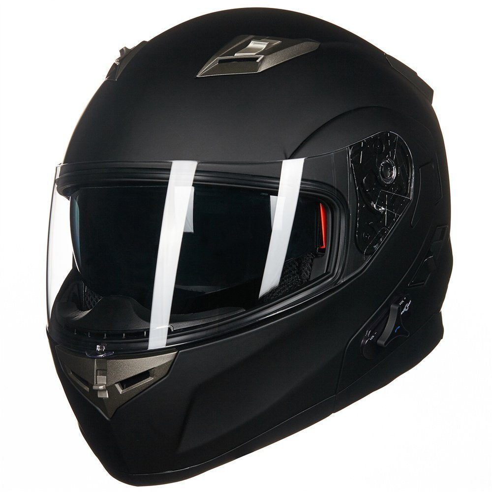 ILM Bluetooth Integrated Modular Flip up Full Face Motorcycle Helmet Sun Shield Mp3 Intercom Model 953/953 PRO