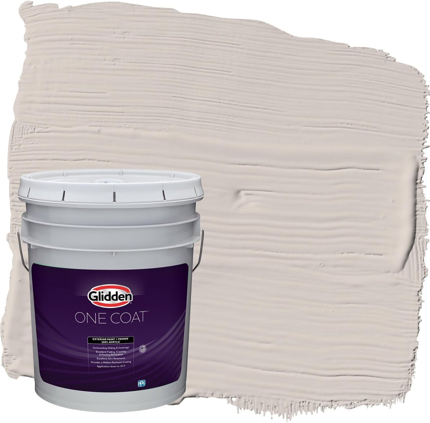 Glidden Exterior Paint + Primer: Beige/Pony Tail, One Coat, Semi-Gloss, 1-Gallon