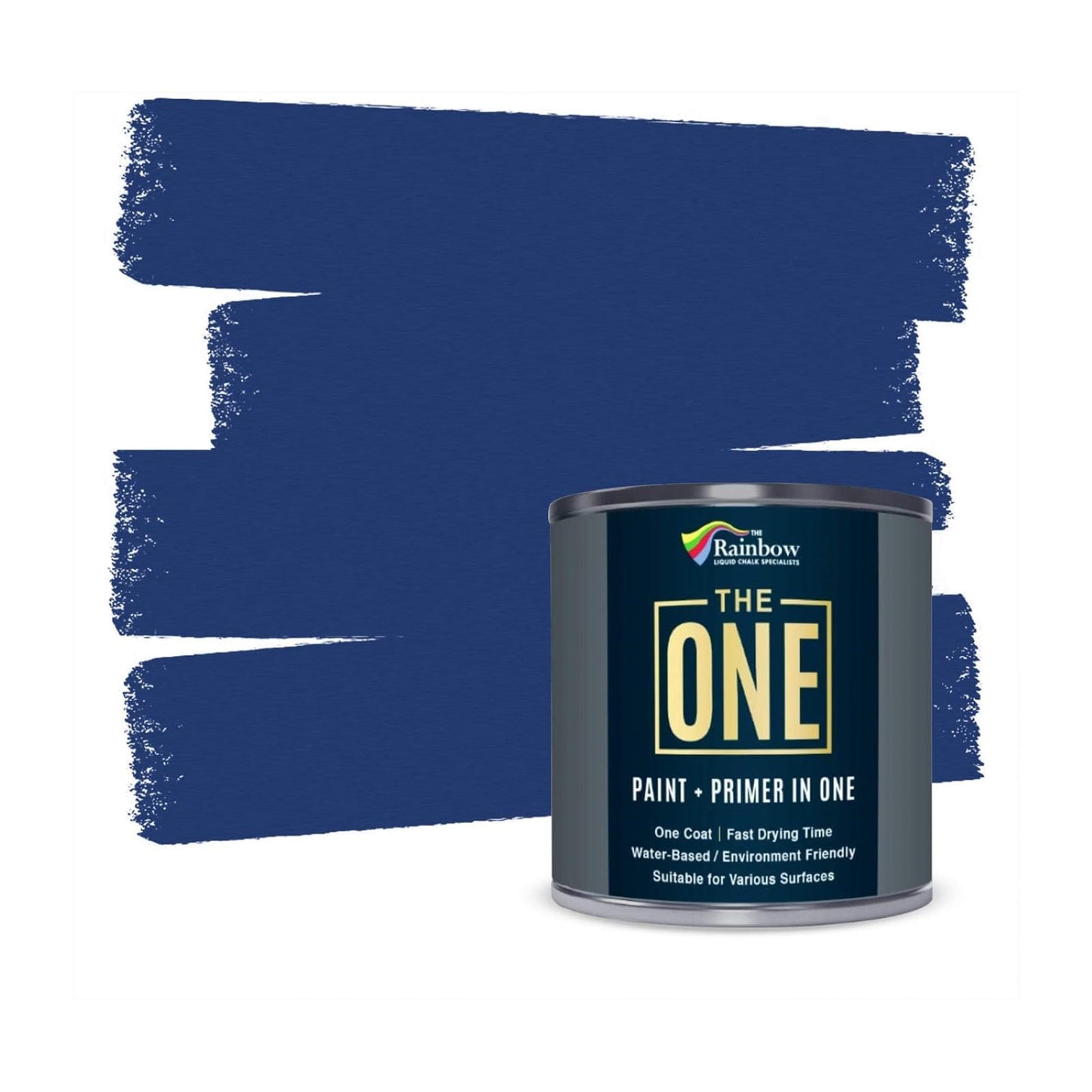 THE ONE Paint & Primer: Most Durable All-in-One Furniture Paint, Cabinet Paint, Front Door Paint, Wall Paint, Bathroom, Kitchen - Fast Drying Craft Paint Interior & Exterior (Black, Matte, 1 Liter)