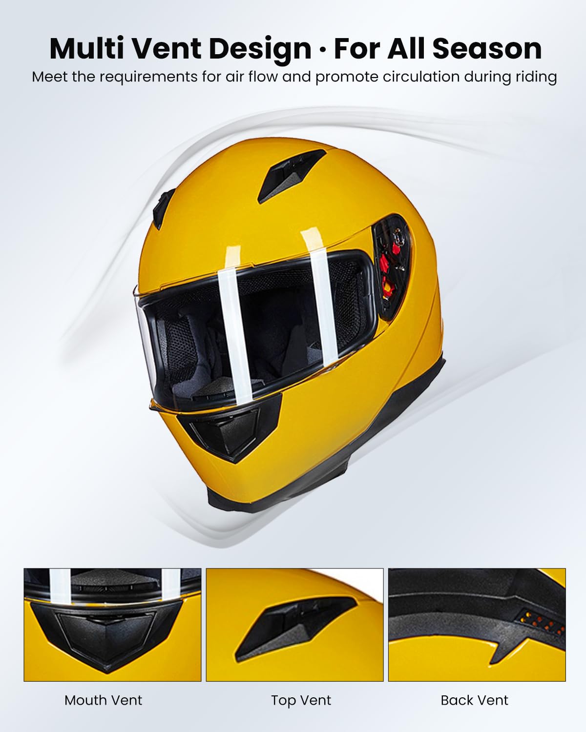ILM Full Face Motorcycle Street Bike Helmet with Removable Winter Neck Scarf + 2 Visors DOT Model-JK313