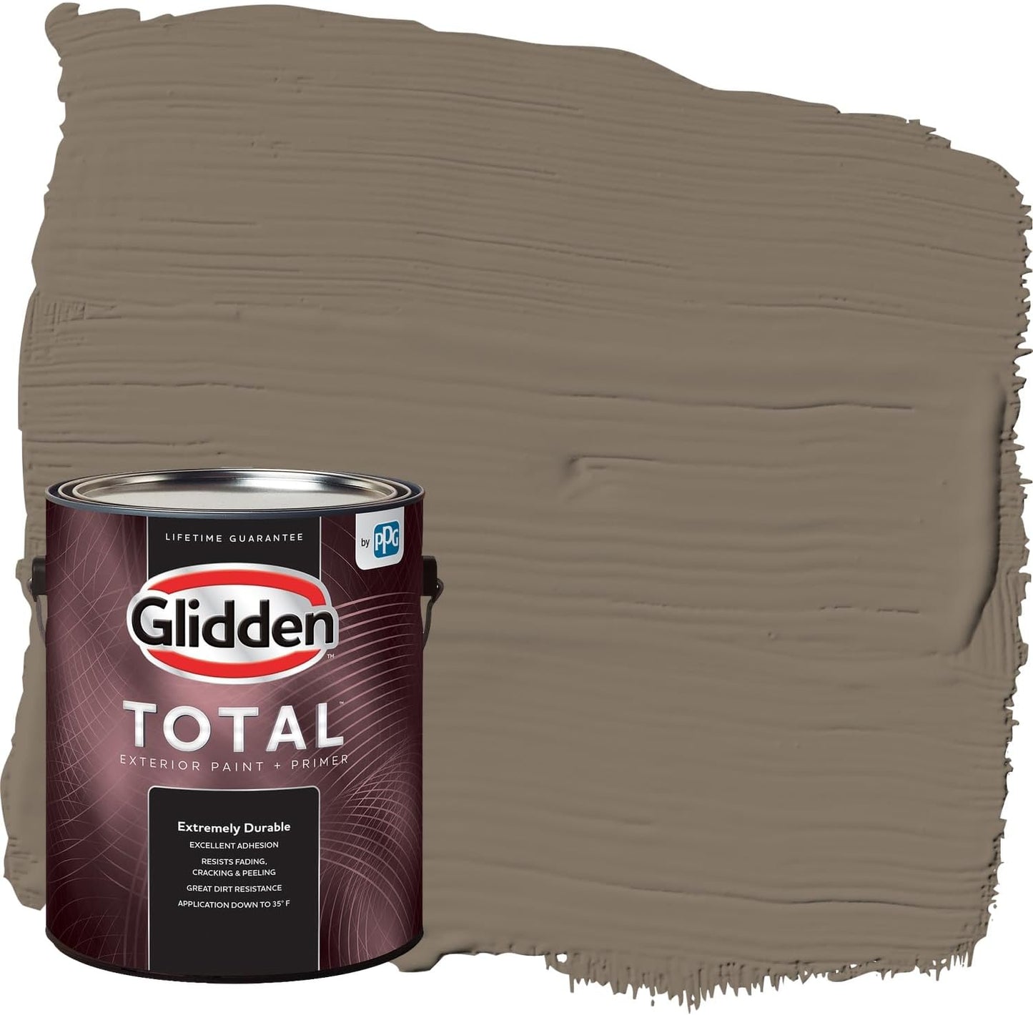 Glidden Exterior Paint + Primer: Beige/Pony Tail, One Coat, Semi-Gloss, 1-Gallon