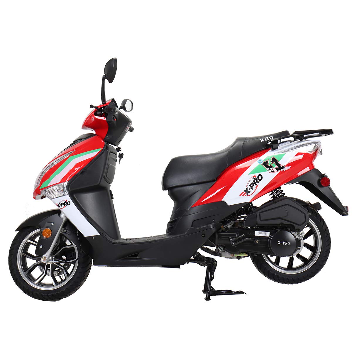 X-PRO 150cc Moped Street Gas Moped 150cc Adult Bike with 13" Aluminum Wheels!(White)