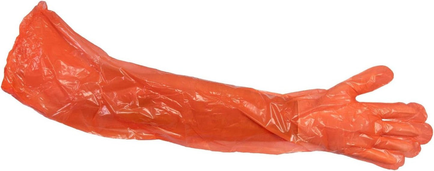 Hunters Specialties Field Dressing Gloves Combo Pack 6 Pairs Short Latex Gloves & 6 Pairs Shoulder-Length Poly Gloves for Deer Gutting