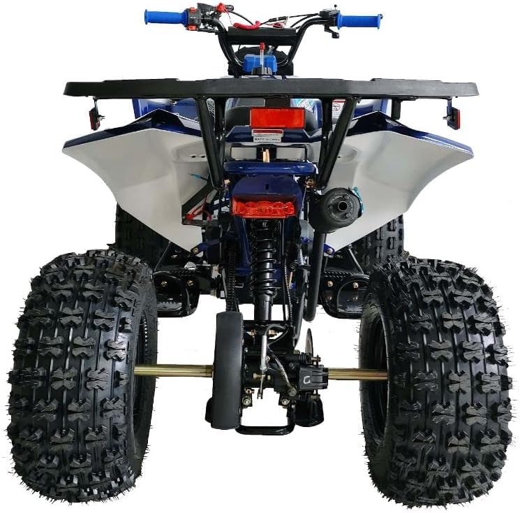HHH ATV 125cc Vitacci ATV Quad Youth Utility Style ATV 125cc ATV Fully Automatic with Reverse Gas ATV 4 Wheeler ATVs Quads Big 19/18 inch Tires (Orange)