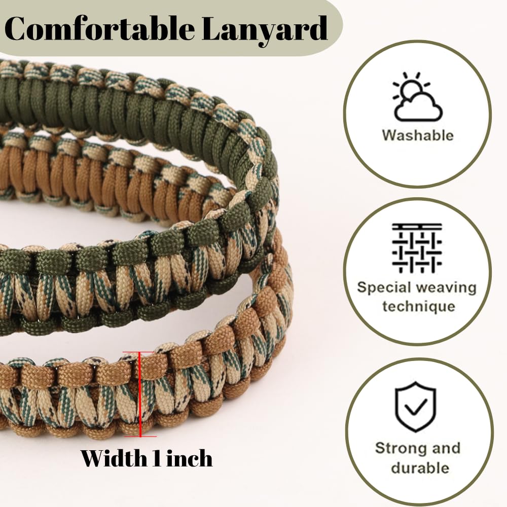 Duck Call Lanyard with 12 Adjustable Loops Paracord Hunting Goose Calls Duck Hunting Accessories Hand Braided Goose Calls for Predator Ducks Goose Hanger