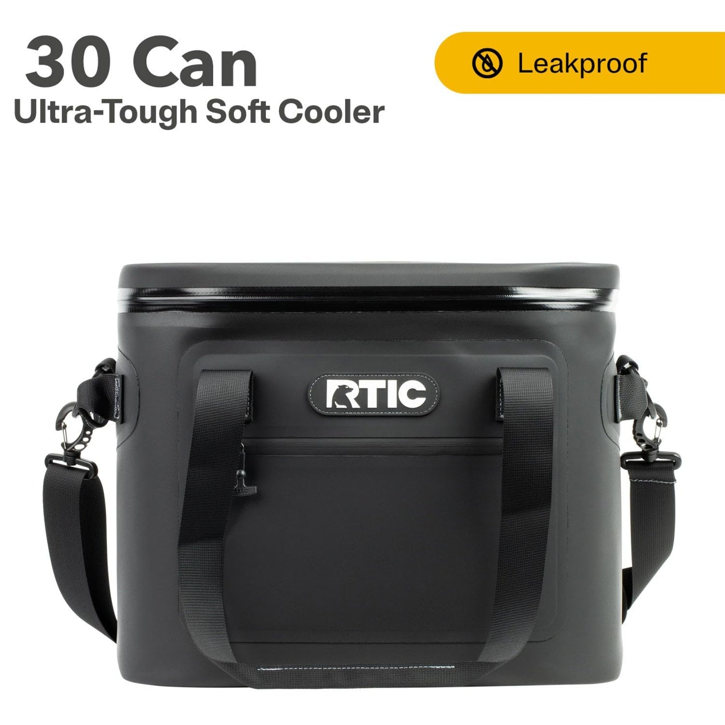 RTIC Ultra-Tough Soft Cooler 30 Can, Insulated Bag Portable Ice Chest Box for Lunch, Beach, Drink, Beverage, Travel, Camping, Picnic, Car, Trips, Floating Cooler Leak-Proof with Zipper