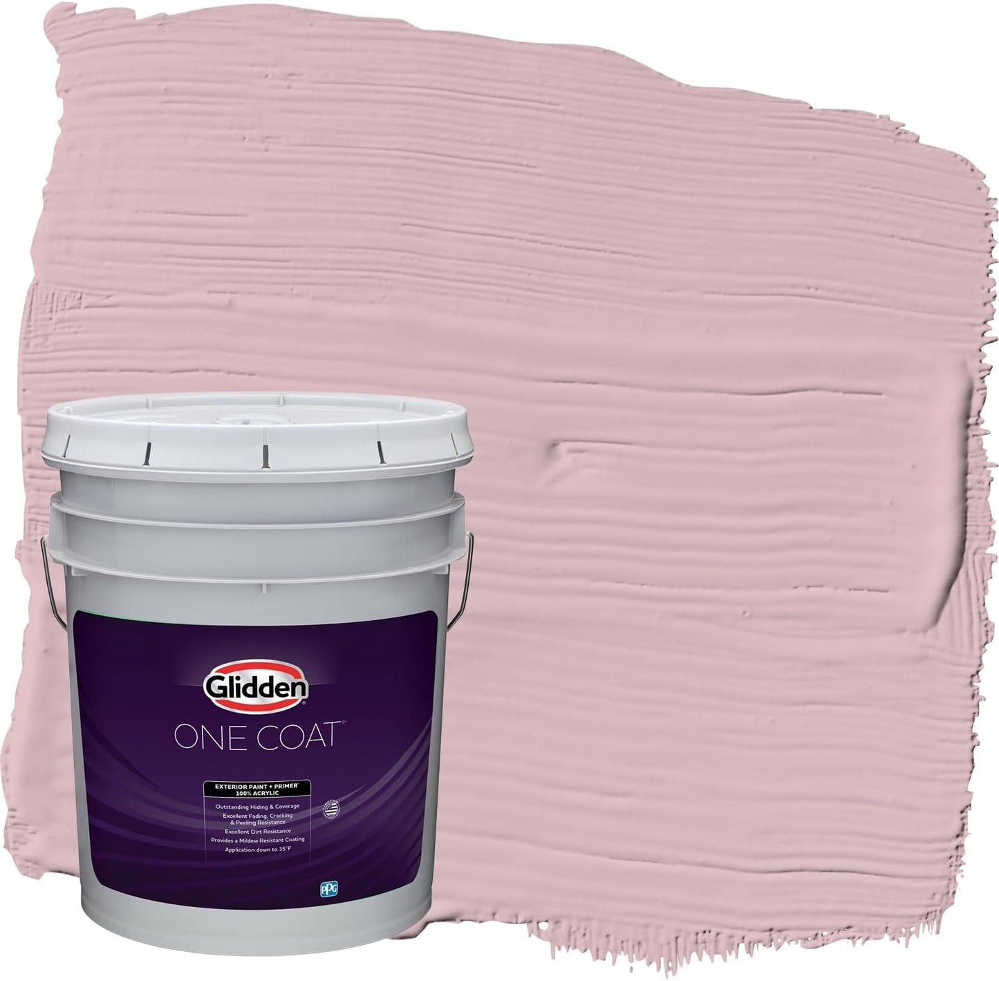 Glidden Exterior Paint + Primer: Pink/Ballet Slipper, One Coat, Semi-Gloss, 1-Gallon
