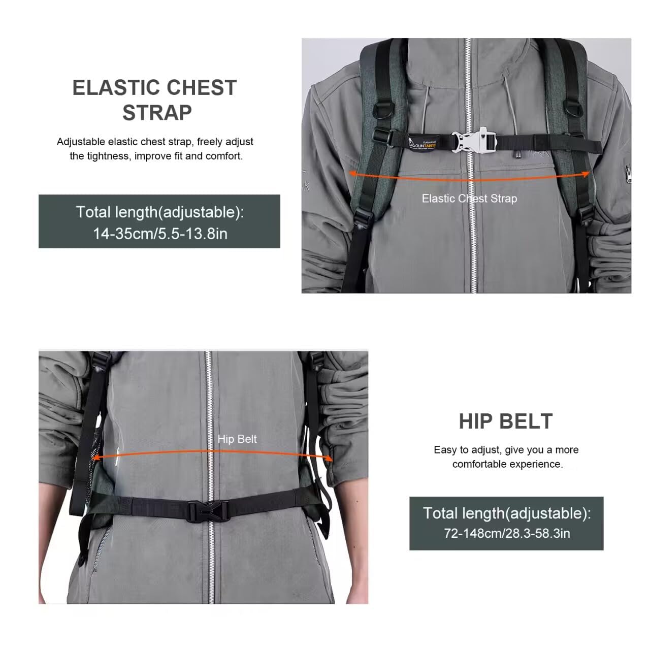 MOUNTAINTOP 40L Hiking Backpack Lightweight Travel Backpack for Men&Women Outdoor Camping Backpacking