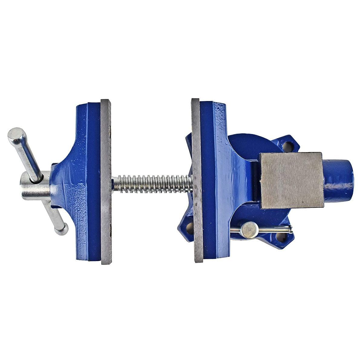 Yost HD550-C Heavy Duty 5-1/2 Inch Mechanics Work Bench Vise | Heavy Duty Woodworking & Metal Work Table with Secure Grip Swivel Base | 60,000 PSI Casting Iron Material with Extra-large Anvil Surface