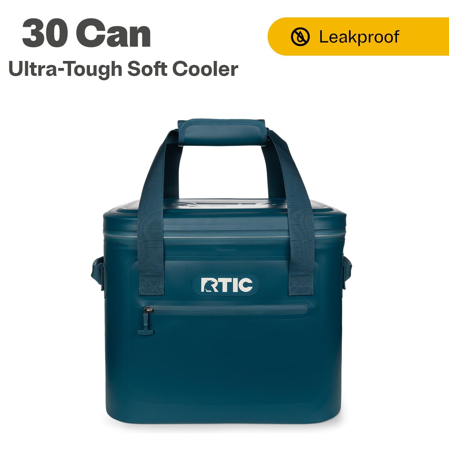 RTIC Ultra-Tough Soft Cooler 30 Can, Insulated Bag Portable Ice Chest Box for Lunch, Beach, Drink, Beverage, Travel, Camping, Picnic, Car, Trips, Floating Cooler Leak-Proof with Zipper