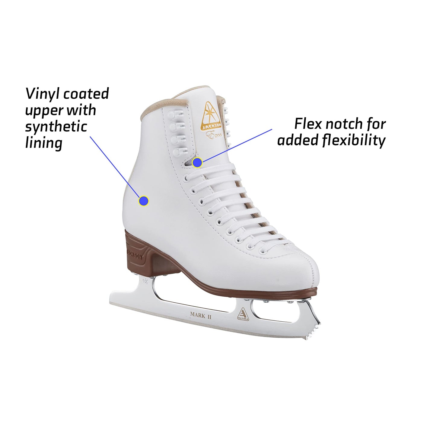 Jackson Ultima Excel Women's/Girls Figure Ice Skates - Children's Size-9, Medium Width