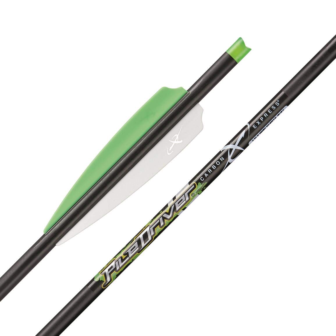 Carbon Express PileDriver Fletched Carbon Crossbolt with 4-Inch Vanes, 6-Pack
