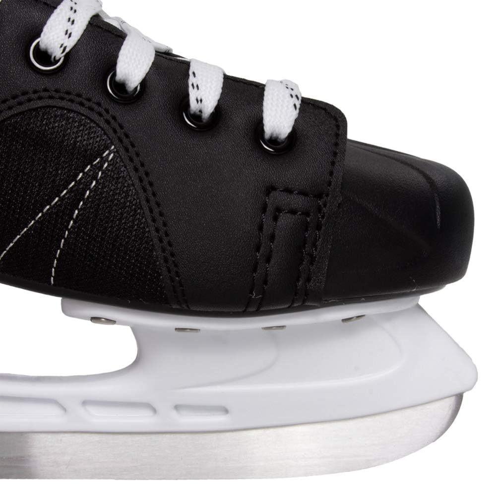 5th Element Stealth Ice Hockey Skates - Perfect for Recreational Ice Skating and Hockey - True-to-Size Fit and Moisture Resistant Liner Ice Skates for Men (Black/White, 10.0)