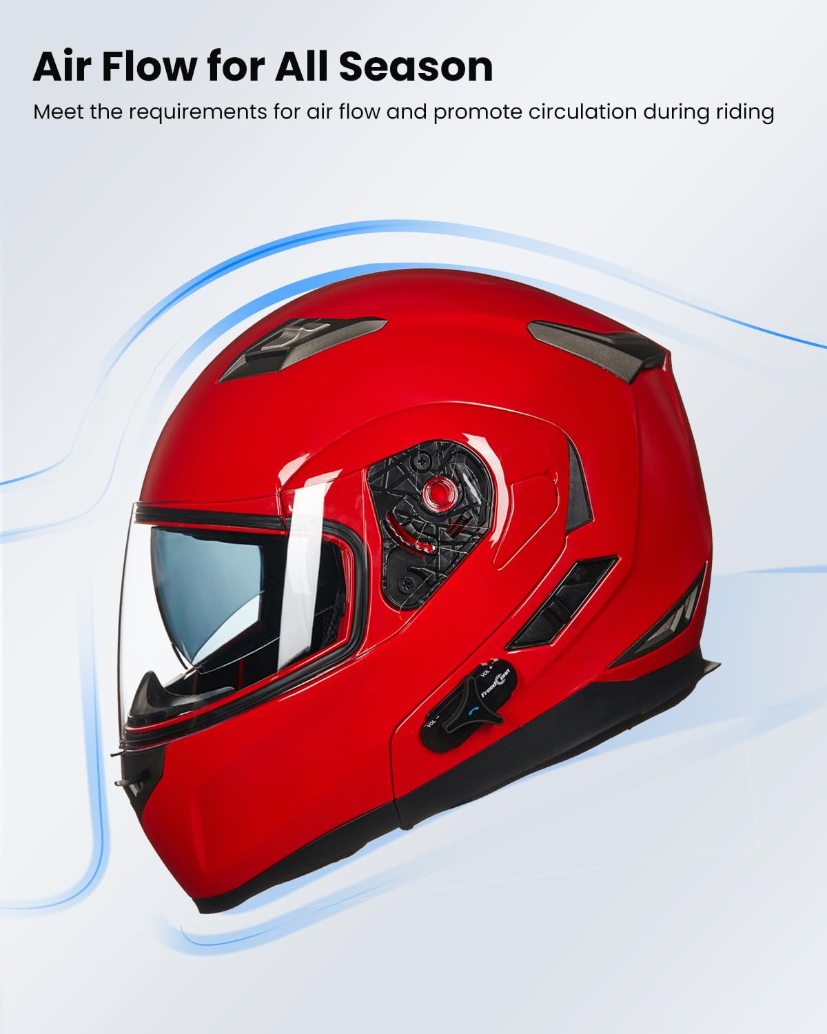 ILM Bluetooth Integrated Modular Flip up Full Face Motorcycle Helmet Sun Shield Mp3 Intercom Model 953/953 PRO