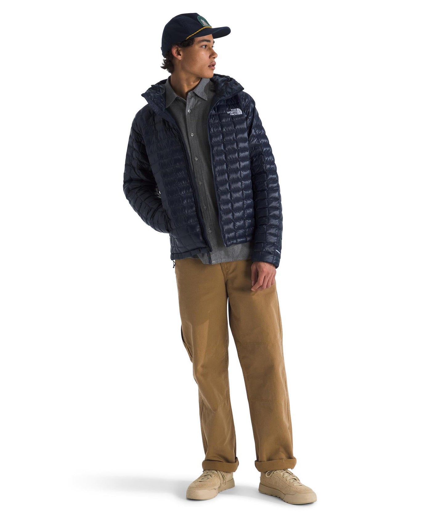 THE NORTH FACE Men's Thermoball Hooded Jacket | Lightweight, Wind & Water Resistant Fabric, Synthetic Insulation