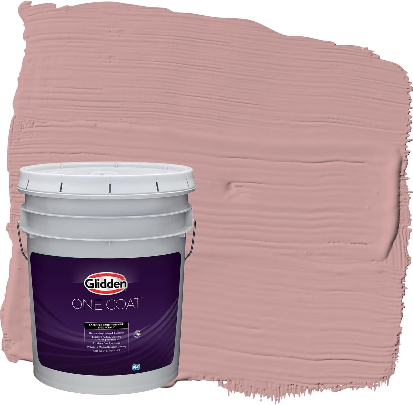 Glidden Exterior Paint + Primer: Pink/Ballet Slipper, One Coat, Semi-Gloss, 1-Gallon