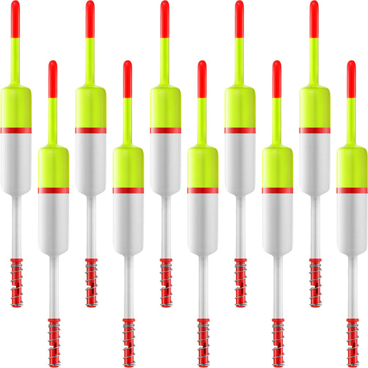 10 Pieces Fishing Bobbers Fishing Floats and Bobbers Fishing Floaters Crappie Bobbers Spring Slip Bobbers Fishing Float Accessories for Fishing