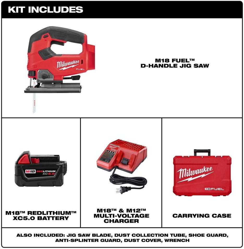 Milwaukee (MLW273721) M18 FUEL D-Handle Jig Saw Kit